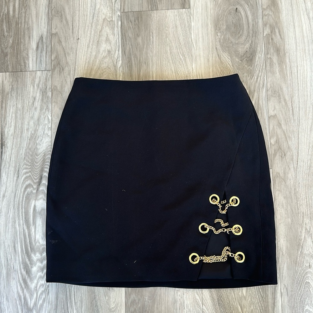 Brand New Michael Costello X Revolvr Chain Mini Skirt